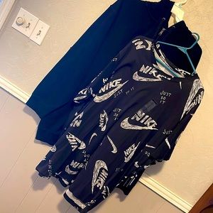 Mens Combo Nike tee and black hoodie 4xl